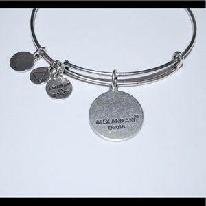 Alex and Ani Jewelry - Alex & Ani Initial “M” Rafaelian Silver Bracelet Alex and Ani Jewelry - Alex & Ani Initial “M” Rafaelian Silver Bracelet